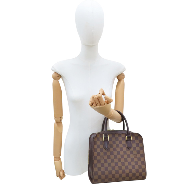 棕色 棋盤格帆布 Triana 手提包【LOUIS VUITTON LV 路易威登】 N51155-7