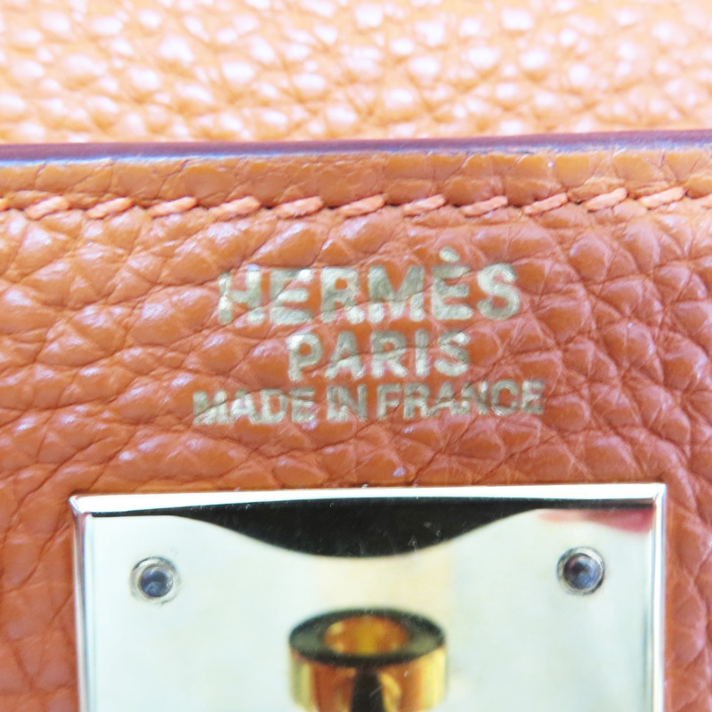 橘色 Clemence牛皮 Kelly 32 凱莉包 兩用包 口H刻 金釦 (無鎖頭)【HERMES 愛馬仕】-6