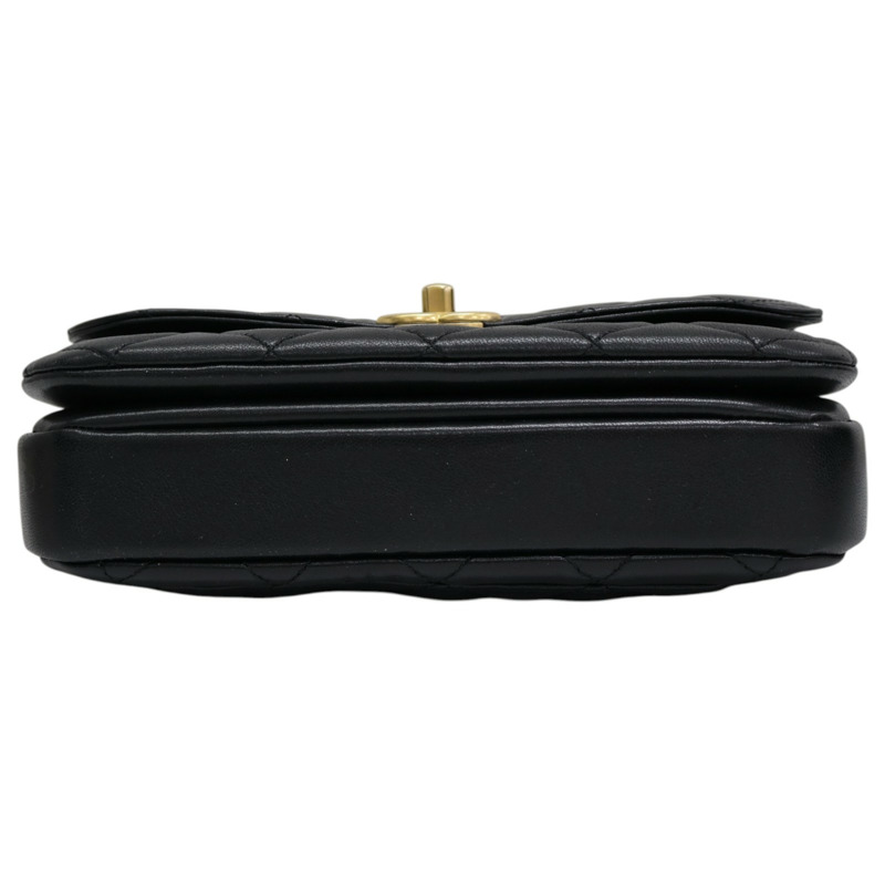 黑色 菱格紋 羊皮 Mini 手提翻蓋包 肩背包【CHANEL 香奈兒】 AS4808-3