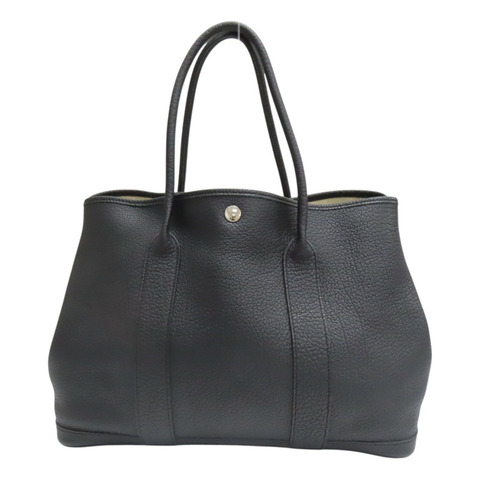 黑色 Togo牛皮 Garden Party 36 手提包 口Q刻 銀扣【HERMES 愛馬仕】 H051568CK