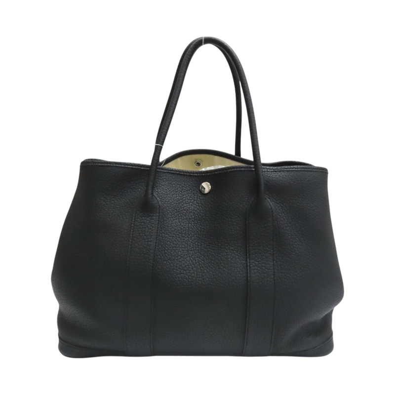 黑色 Togo牛皮 Garden Party 36 手提包 口Q刻 銀扣【HERMES 愛馬仕】 H051568CK-1