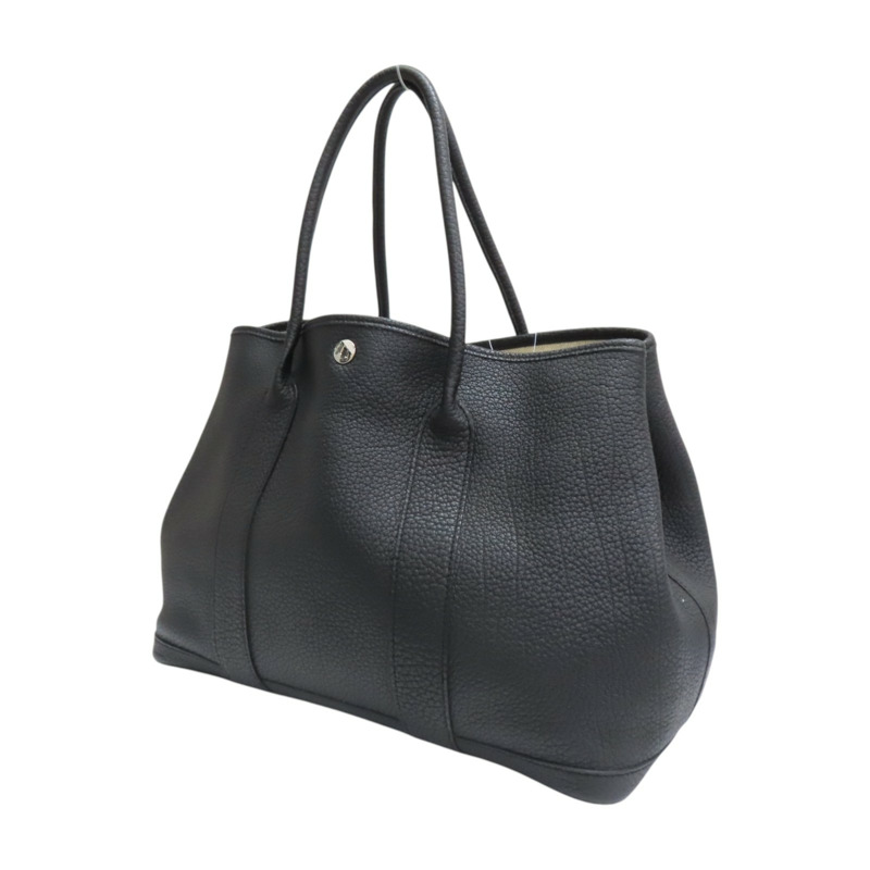 黑色 Togo牛皮 Garden Party 36 手提包 口Q刻 銀扣【HERMES 愛馬仕】 H051568CK-2