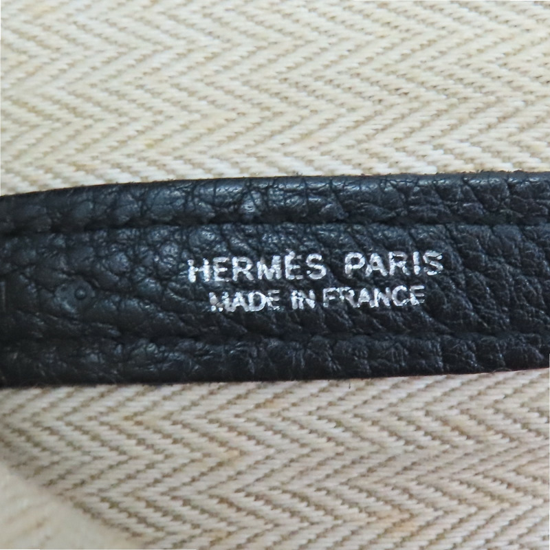黑色 Togo牛皮 Garden Party 36 手提包 口Q刻 銀扣【HERMES 愛馬仕】 H051568CK-7