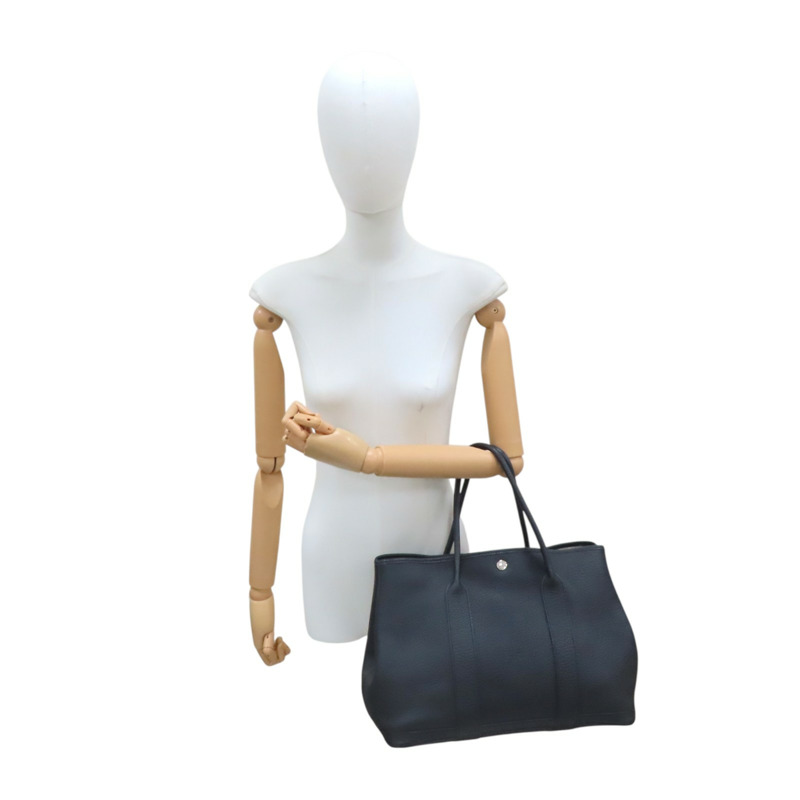 黑色 Togo牛皮 Garden Party 36 手提包 口Q刻 銀扣【HERMES 愛馬仕】 H051568CK-10