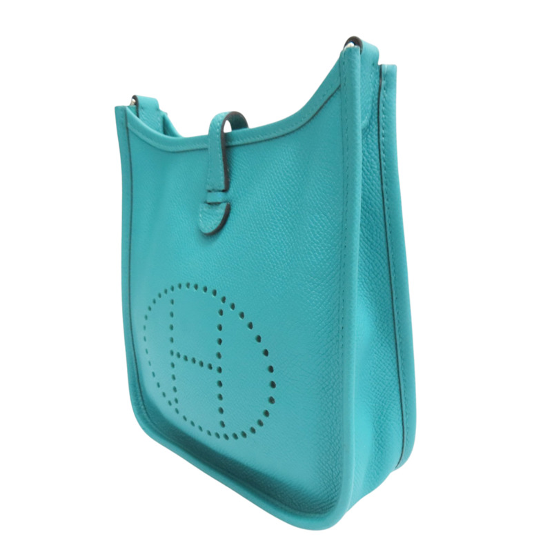 孔雀藍 Clemence牛皮 Evelyne 16 肩背包 A刻【HERMES 愛馬仕】 H069426CC-2