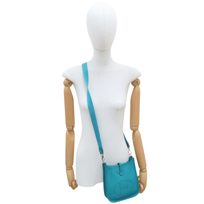 孔雀藍 Clemence牛皮 Evelyne 16 肩背包 A刻【HERMES 愛馬仕】 H069426CC-7