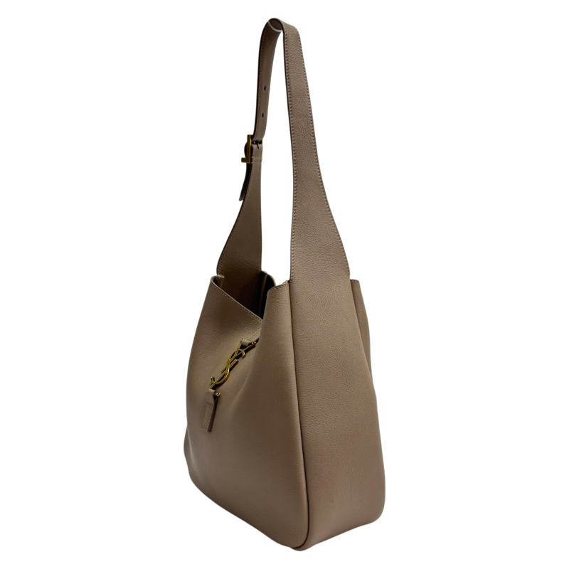 灰色 牛皮 LE 5 A 7 Small 肩背包【SAINT LAURENT YSL 聖羅蘭 】 713938-1