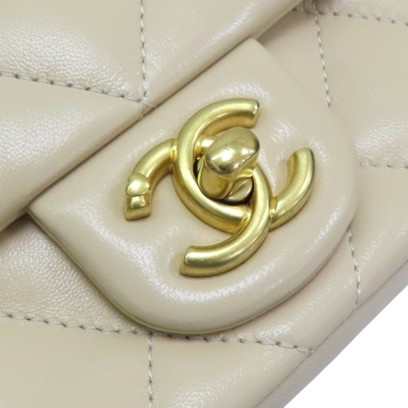 卡其色 菱格紋 羊皮 Sweet Heart Chain Flap 肩背包【CHANEL 香奈兒】 AS3829-9