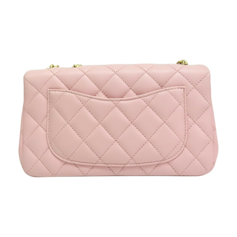 粉色 菱格紋 羊皮 Sweet Camellia Flap 肩背包【CHANEL 香奈兒】 AS4041-1