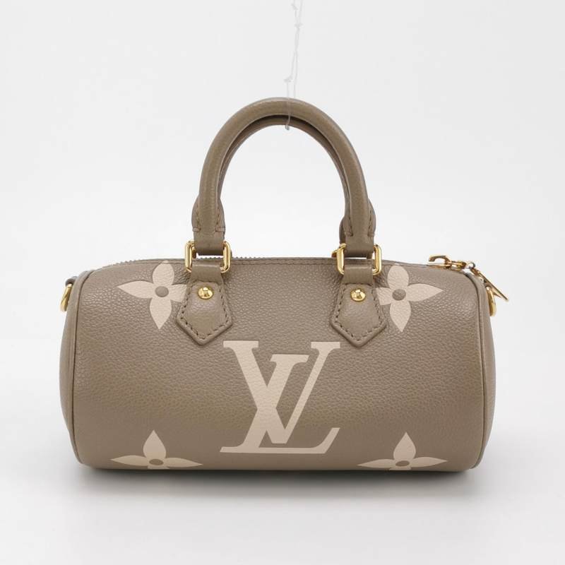 Louis Vuitton (LV) Papillon巴比龍BB牛皮壓花老花斜背包子母包單肩包晶片款-4