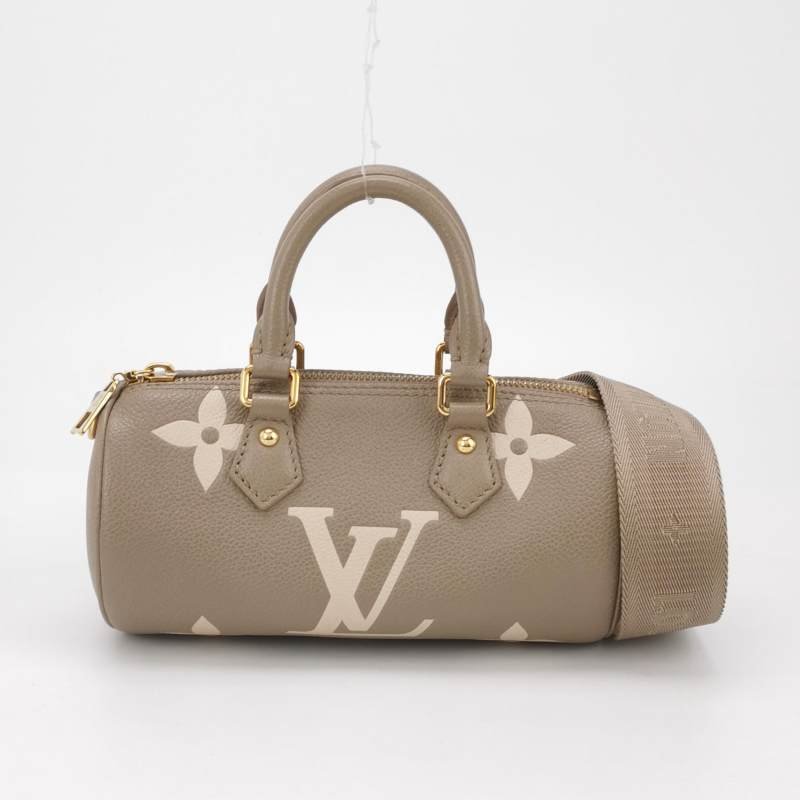 Louis Vuitton (LV) Papillon巴比龍BB牛皮壓花老花斜背包子母包單肩包晶片款-8