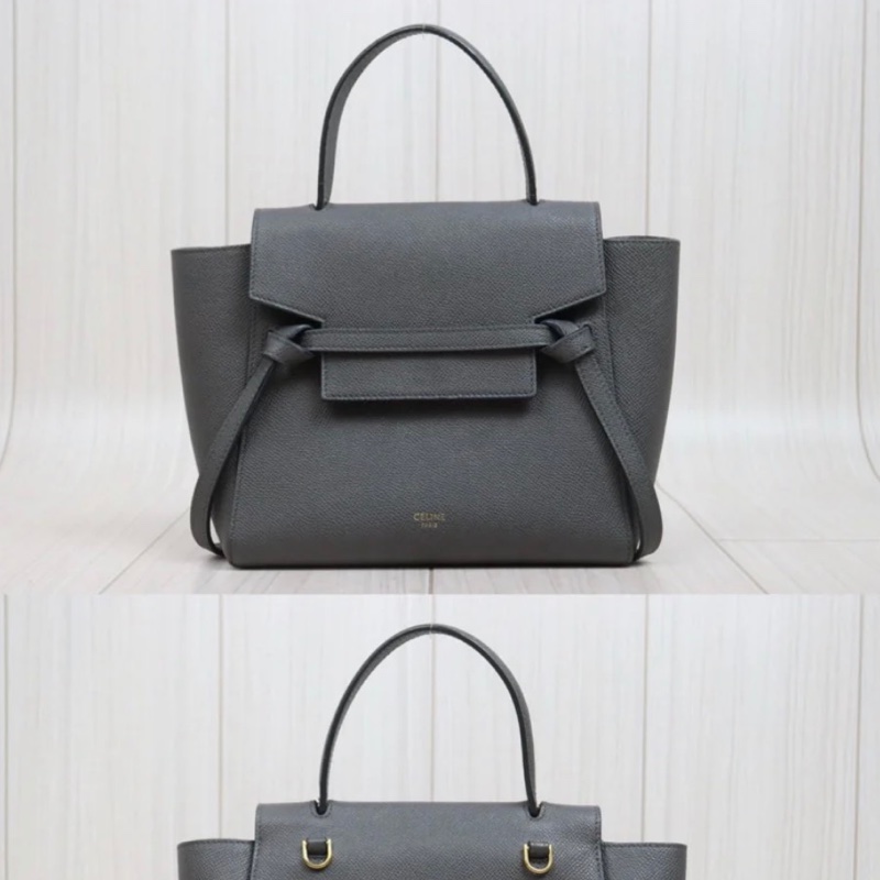 「JL精品代購」9新 Celine 灰色鯰魚包Belt Nano-2