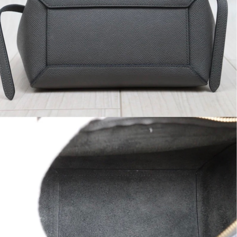 「JL精品代購」9新 Celine 灰色鯰魚包Belt Nano-5