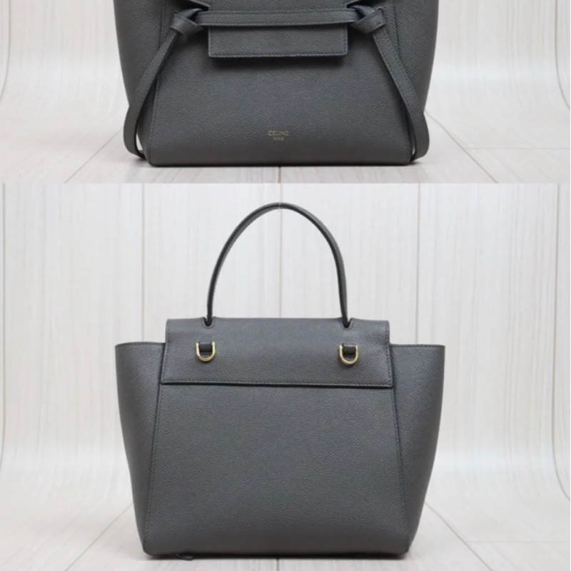 「JL精品代購」9新 Celine 灰色鯰魚包Belt Nano-10