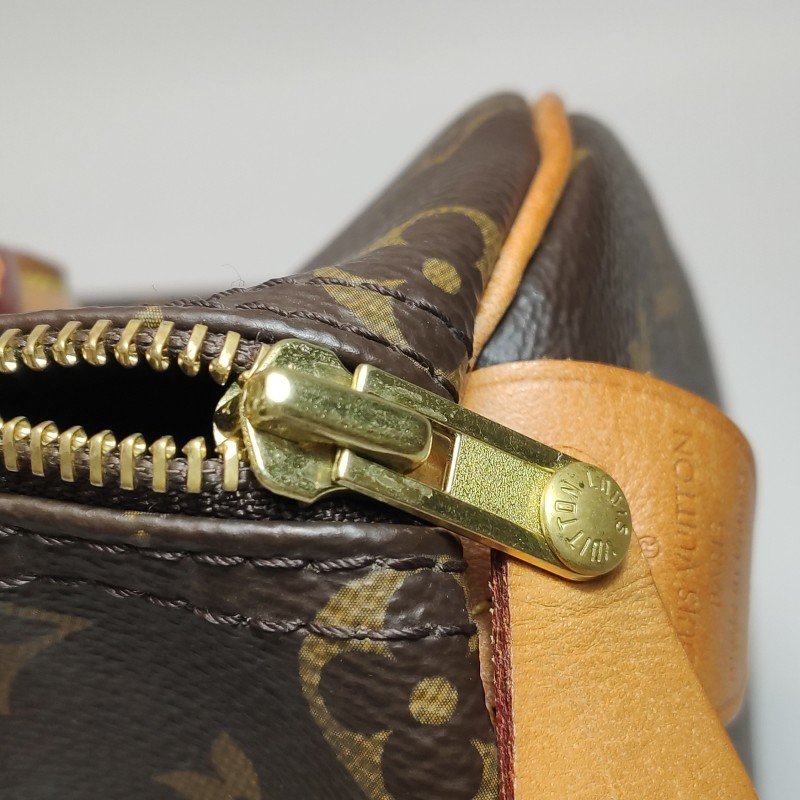 Louis Vuitton (LV)Speedy25植鞣革Monogram印花波士頓包手提包晶片款-9