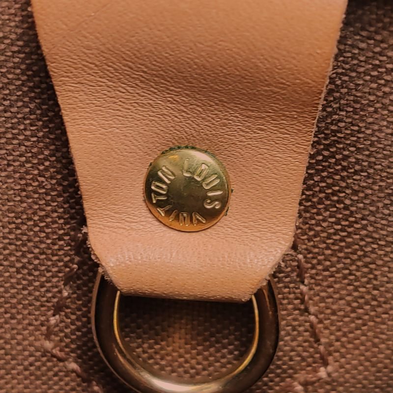 Louis Vuitton (LV)Speedy25植鞣革Monogram印花波士頓包手提包晶片款-24