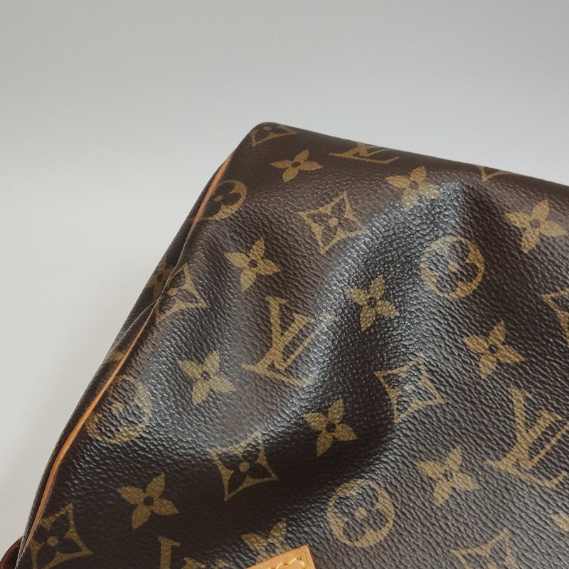 Louis Vuitton (LV)Speedy25植鞣革Monogram印花波士頓包手提包晶片款-25