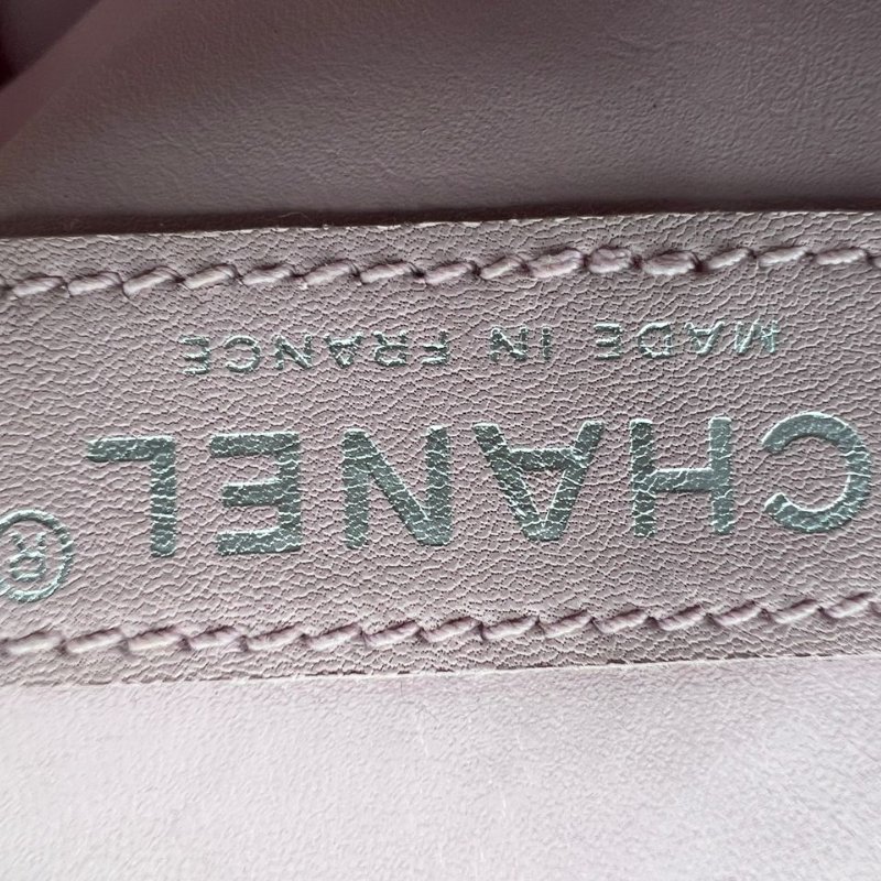 CHANEL 粉黑拼色帆布托特包-1