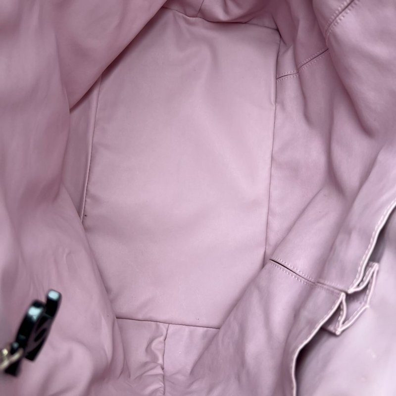 CHANEL 粉黑拼色帆布托特包-12