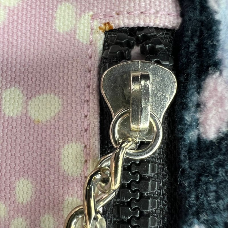 CHANEL 粉黑拼色帆布托特包-13