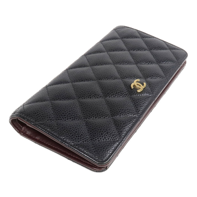 CHANEL 牛皮皮革Long Wallet金扣長錢包-3
