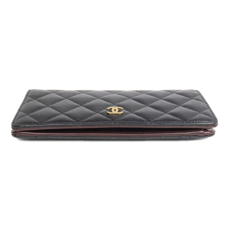 CHANEL 牛皮皮革Long Wallet金扣長錢包-5