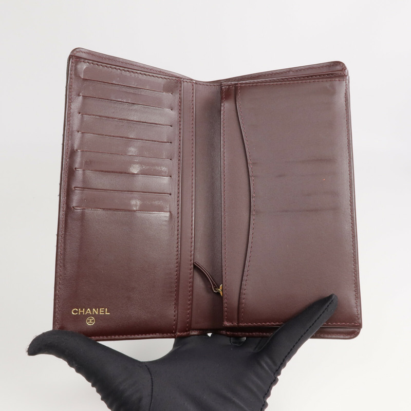 CHANEL 牛皮皮革Long Wallet金扣長錢包-6