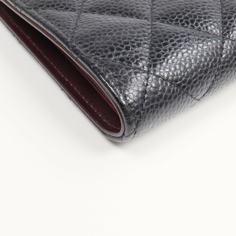 CHANEL 牛皮皮革Long Wallet金扣長錢包-15