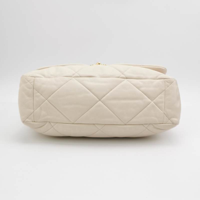 Chanel 19BagMaxi皮菱格絎縫穿皮雙C扣斜背包單肩包-5