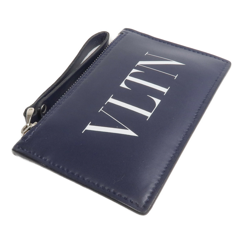 Valentino 牛皮皮革Card Case銀扣卡片套-3