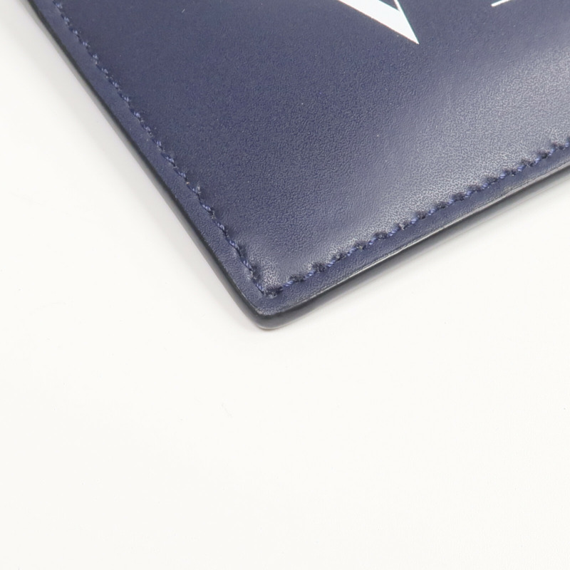 Valentino 牛皮皮革Card Case銀扣卡片套-7