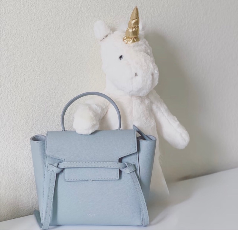 「JL精品代購」9新 Celine 淺藍鯰魚包Belt Nano-0