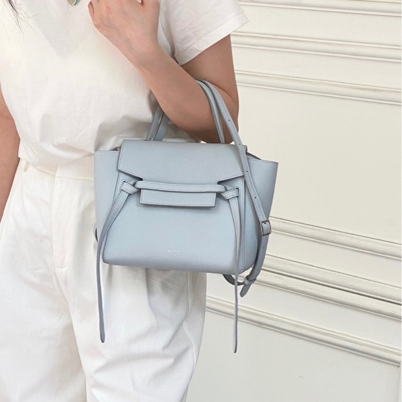 「JL精品代購」9新 Celine 淺藍鯰魚包Belt Nano-1