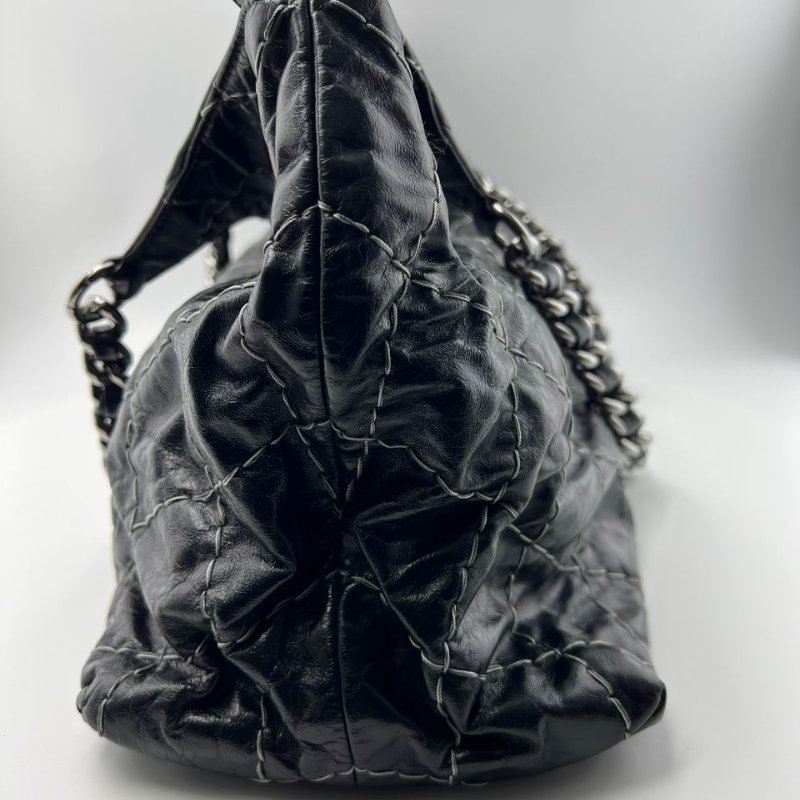 CHANEL 明線菱格紋大號手拿包-4