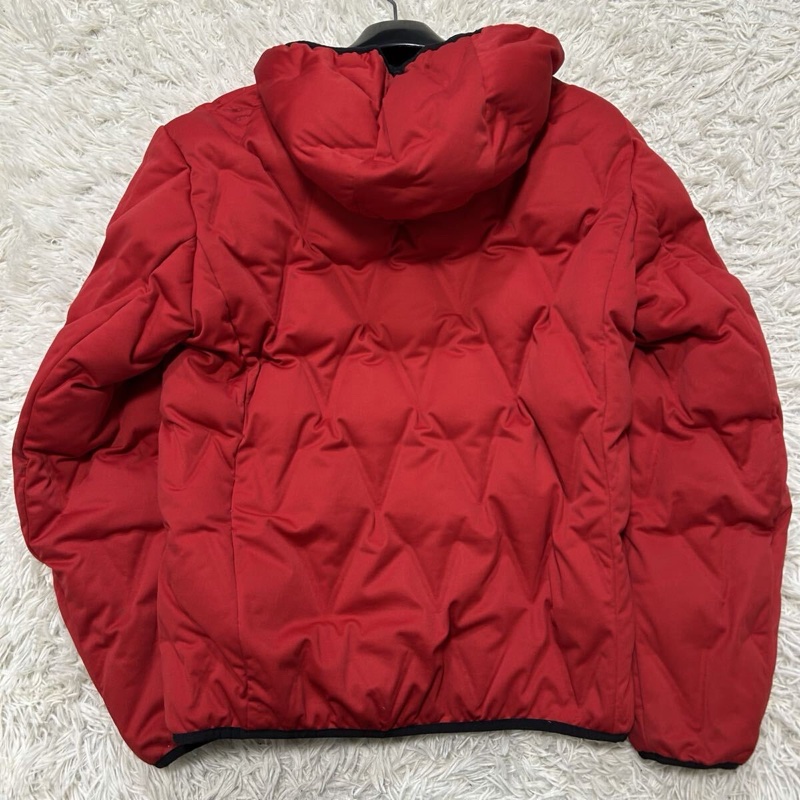 真品ARMANI EXCHANGE 亞曼尼 A|X 極品羽絨服 壓花 紅黑配色-6