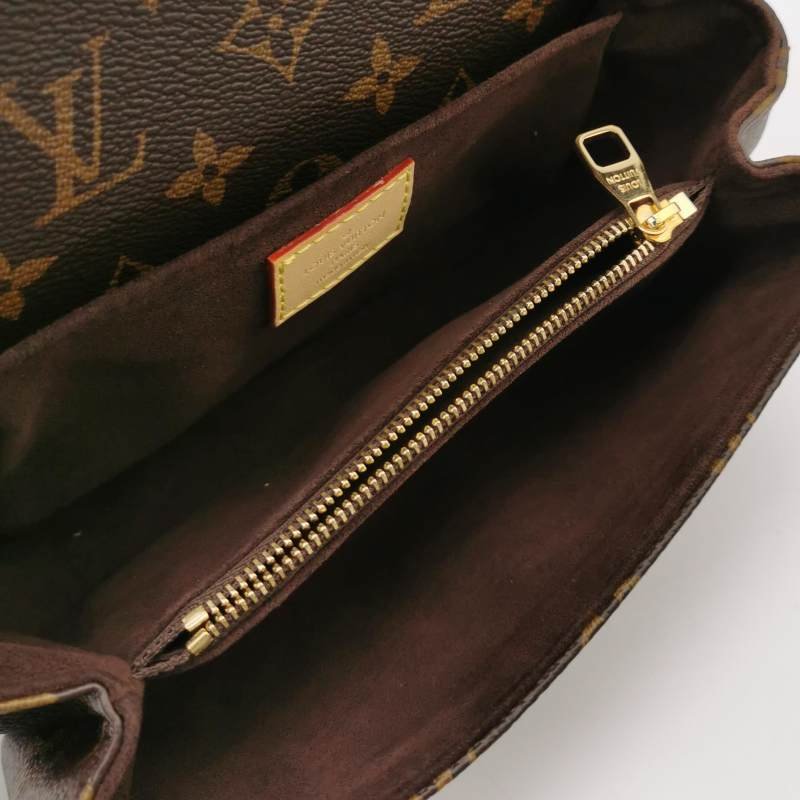 Louis Vuitton (LV) Pochette Metis East West植革老花肩包晶片款-6