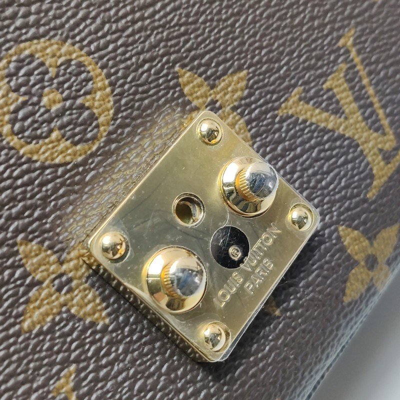 Louis Vuitton (LV) Pochette Metis East West植革老花肩包晶片款-11