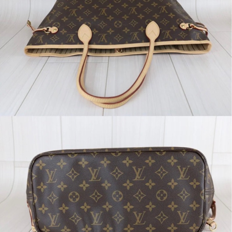 「JL精品代購」98新 LV 老花Neverful經典購物袋 ic 芯片款-4