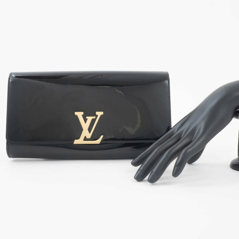 路易威登 Louise Pochette EW NM 手拿包/副包 M51634 漆皮黑色-10