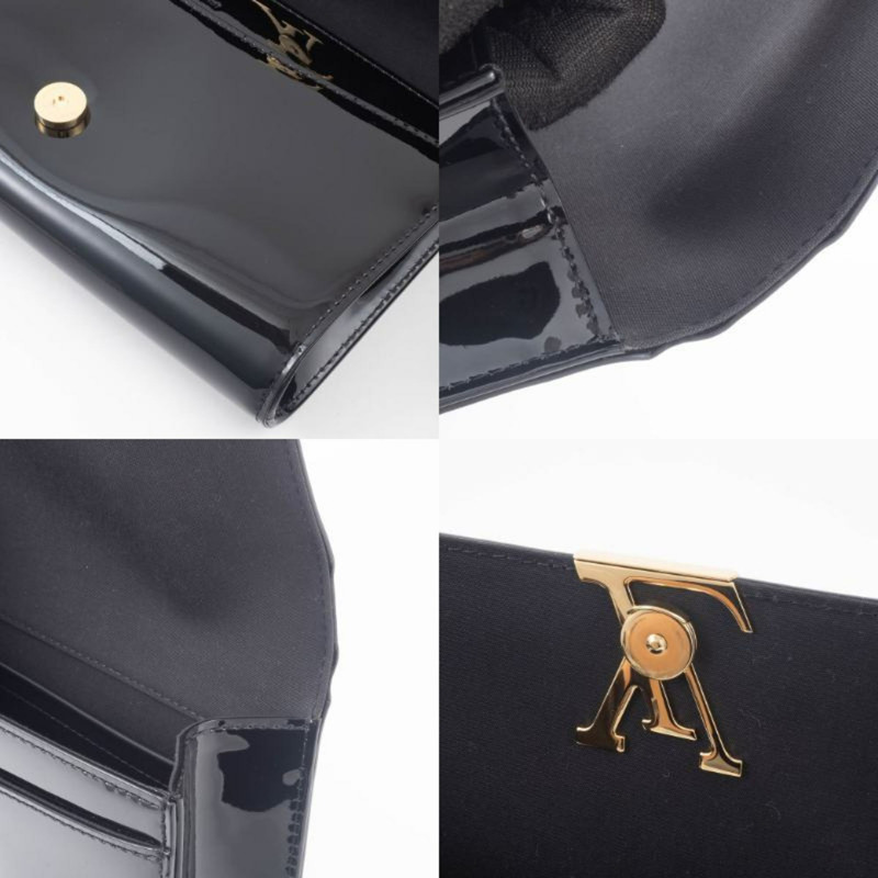 路易威登 Louise Pochette EW NM 手拿包/副包 M51634 漆皮黑色-14