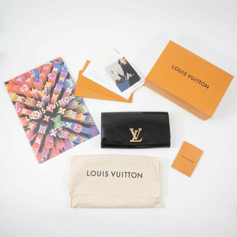 路易威登 Louise Pochette EW NM 手拿包/副包 M51634 漆皮黑色-15
