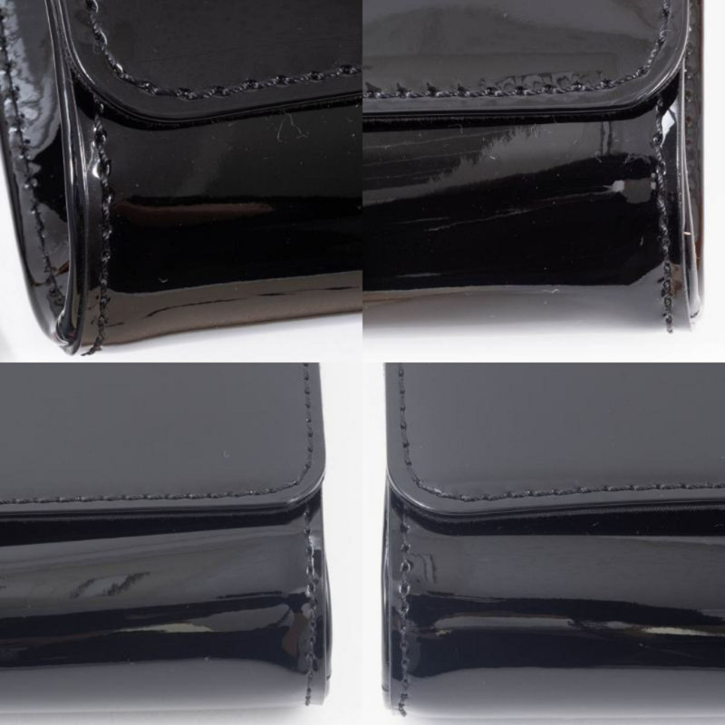 路易威登 Louise Pochette EW NM 手拿包/副包 M51634 漆皮黑色-16