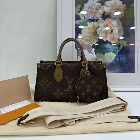 LV路易威登橫版onthego 托特包背法多樣 有購證