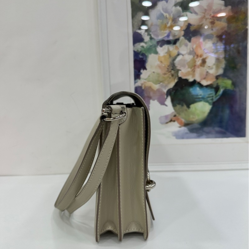 Hermes 愛馬仕豬鼻子23 roulis23 冰河白銀扣 D刻 有購證-3