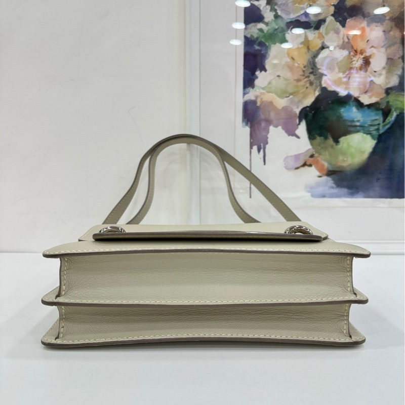 Hermes 愛馬仕豬鼻子23 roulis23 冰河白銀扣 D刻 有購證-5