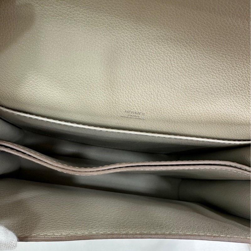 Hermes 愛馬仕豬鼻子23 roulis23 冰河白銀扣 D刻 有購證-8