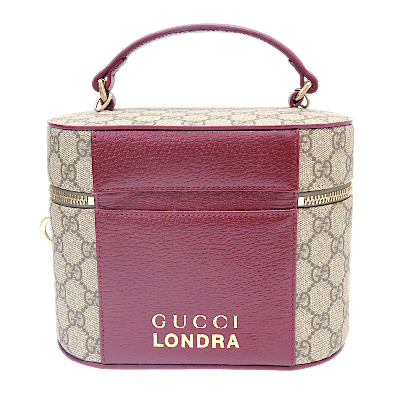 波爾多色 GG Supreme帆布 Ancora 肩背包【GUCCI 古馳】 814216-1