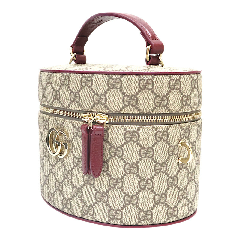 波爾多色 GG Supreme帆布 Ancora 肩背包【GUCCI 古馳】 814216-2