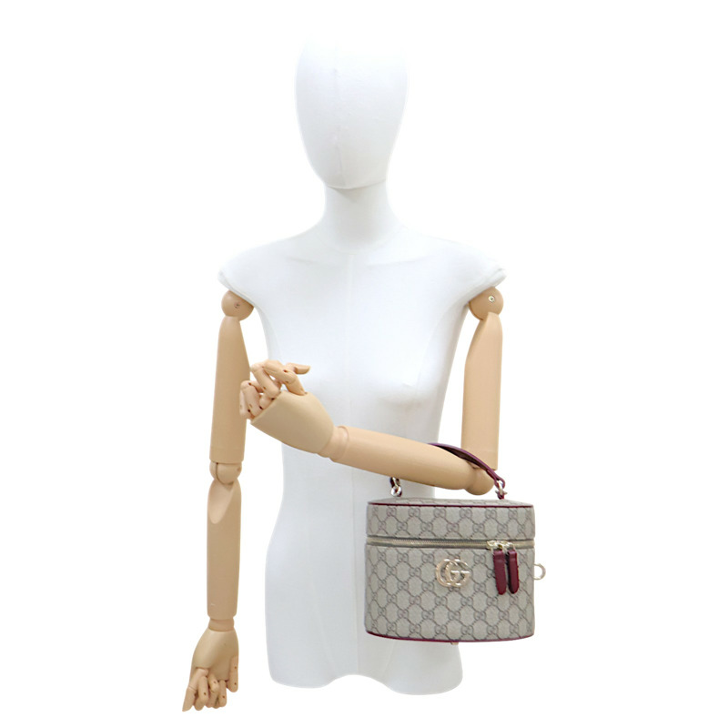 波爾多色 GG Supreme帆布 Ancora 肩背包【GUCCI 古馳】 814216-8