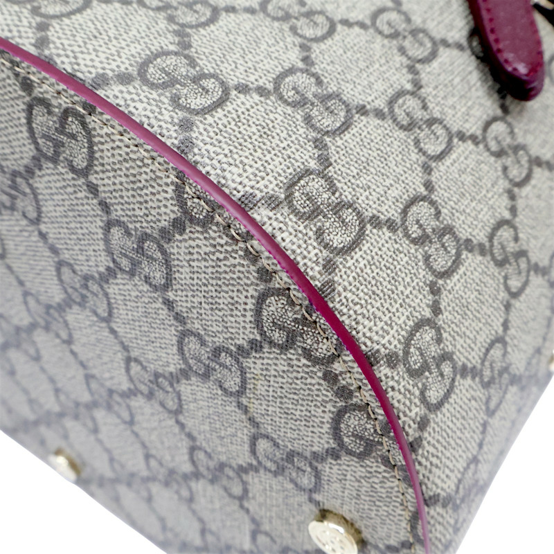 波爾多色 GG Supreme帆布 Ancora 肩背包【GUCCI 古馳】 814216-11